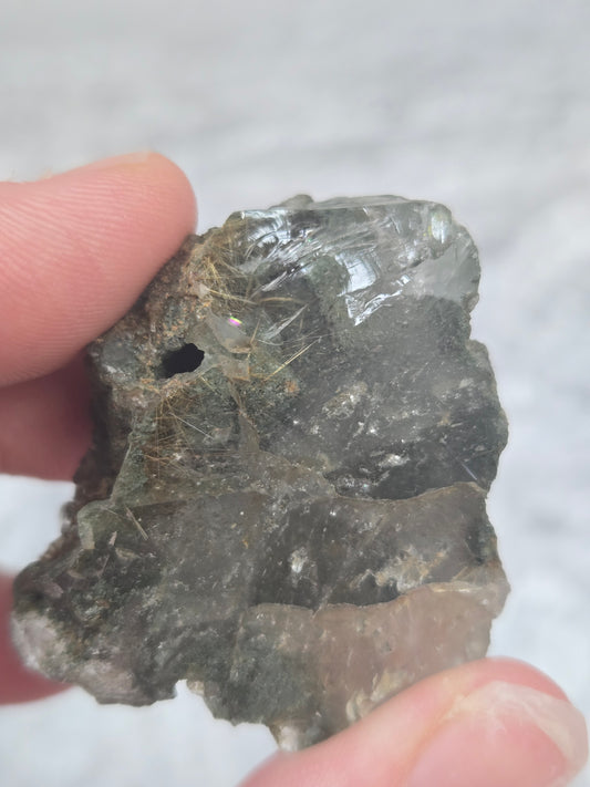 Himalayan Chlorite Quartz with Golden Rutile
